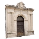 CARVED LIMESTONE ENTRY WAY FROM THE HILLBROOK MANSION