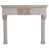 Vintage CARVED LIMESTONE MANTEL