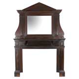 Antique MAHOGANY TWO TIER CLASSIC MANTEL