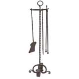 WROUGHT IRON FIREPLACE TOOLS