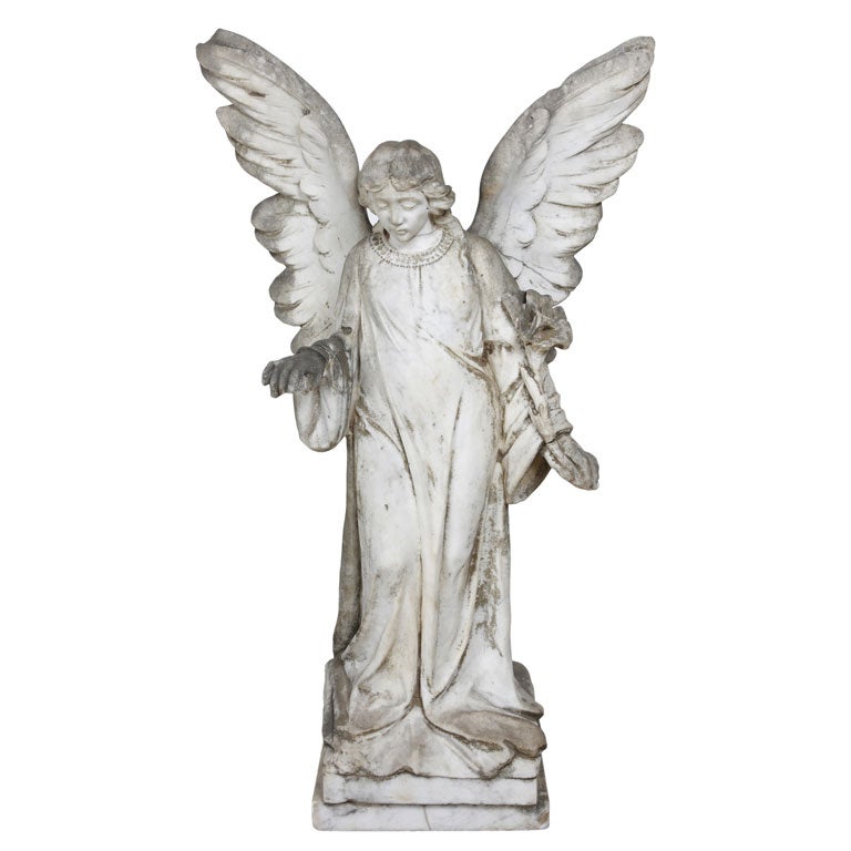 Carved Marble Angel
