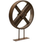 INDUSTRIAL BELT DRIVE WHEEL WITH IRON BASE