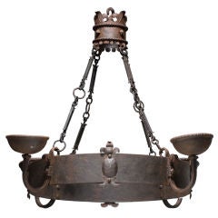 Wrought Iron Chandelier From The Estate Of José Thenee