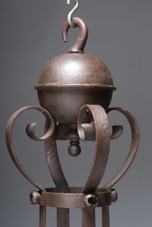 20th Century WROUGHT IRON CHANDELIER FROM THE ESTATE OF JOSÉ THENEE