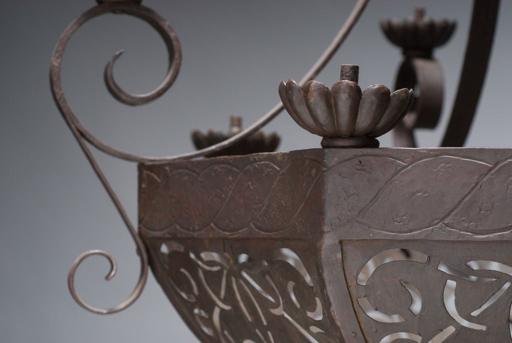 WROUGHT IRON CHANDELIER FROM THE ESTATE OF JOSÉ THENEE 2