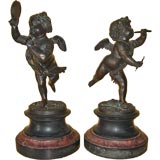 Pair of Putti/Cupid Statues