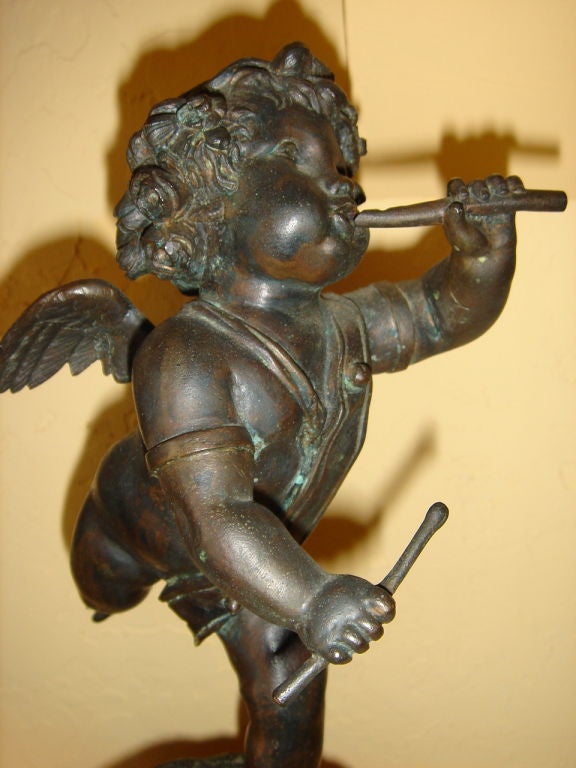 19th Century Pair of Putti/Cupid Statues