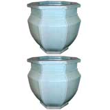 Pair of Celadon Planters/Containers