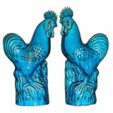 Pair of Large Roosters