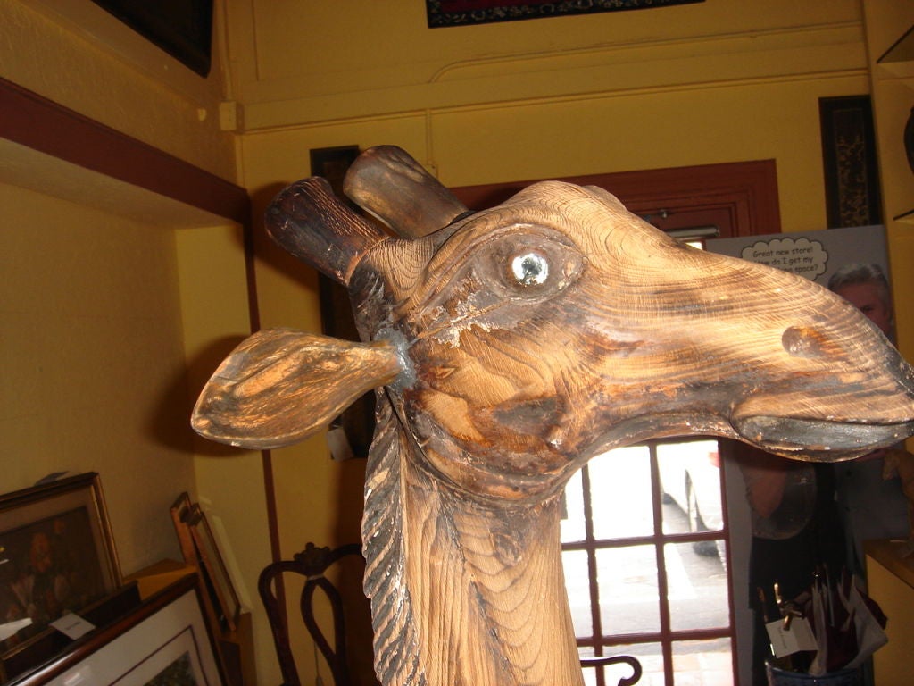 American Giraffe Carousel Statue