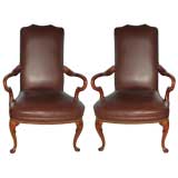 Pair of Library Armchairs