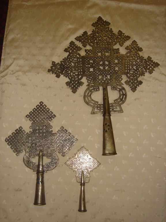 Metal Set of 3 Coptic Crosses