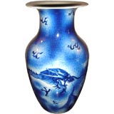Blue Chinese Dragon and Clouds Vase
