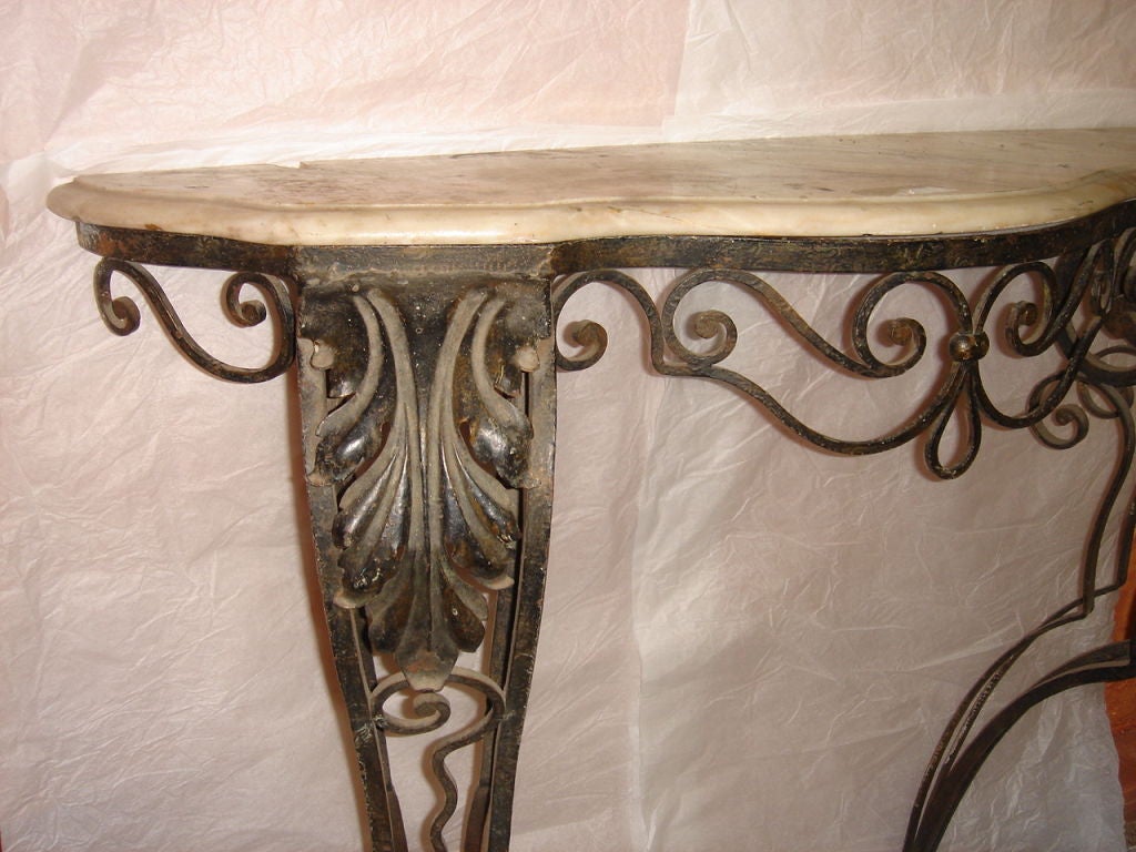 Iron Console with Mirror