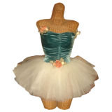 Vintage Wicker dress form with Ballet Dress