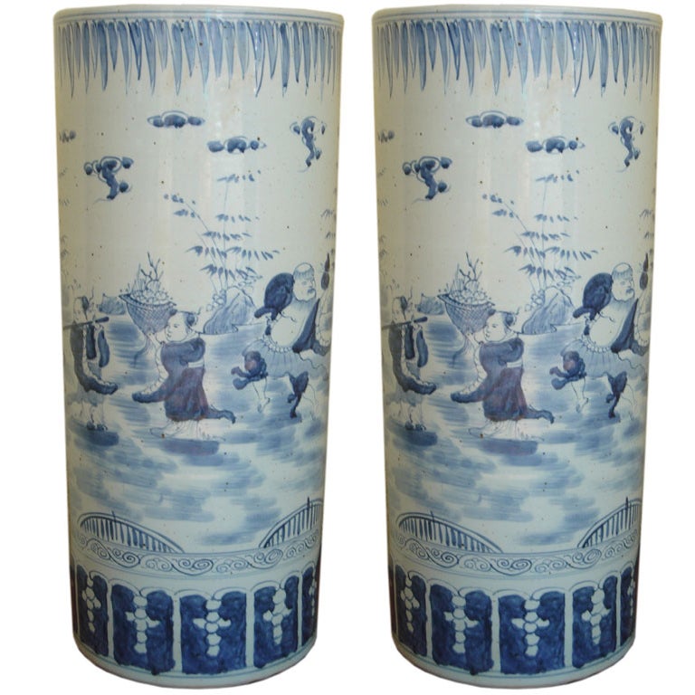 A Pair of  Chinese UMBRELLA CONTAINERS