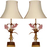 Pair of Tulip Lamps