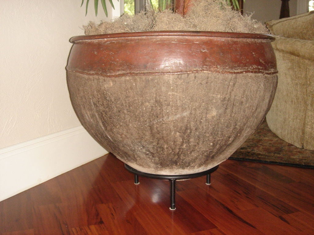 Large African Storage Containers/Pots, low fired earthenware with beautiful burnished shoulders Wuld make a wonderful table!