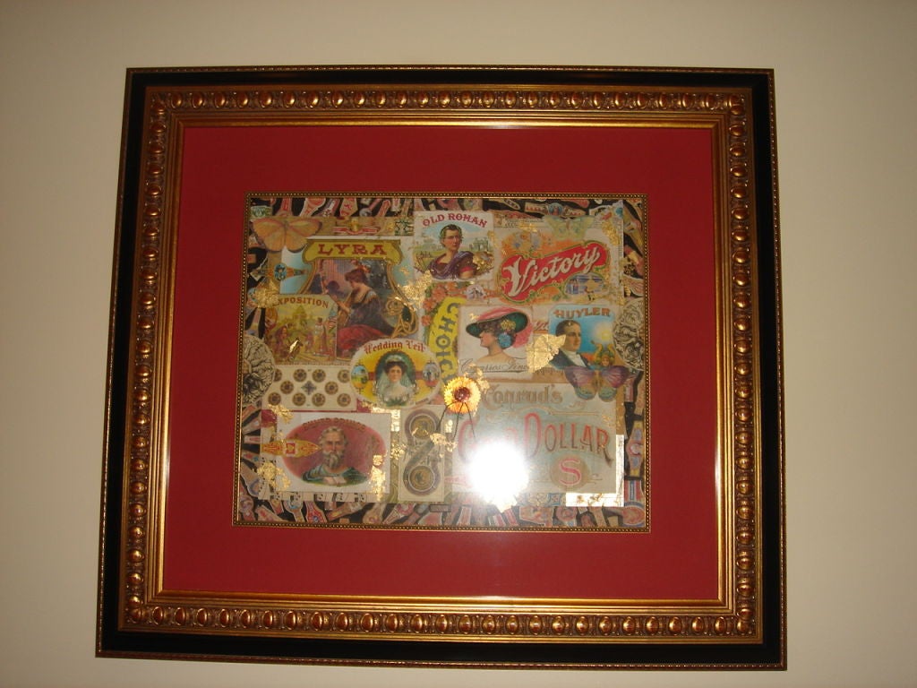 Framed Art Of Cigar Ad labels