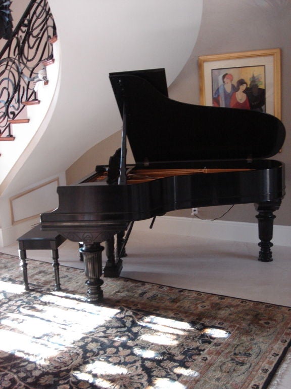 Contemporary Signed Steinway Grand Piano with bench