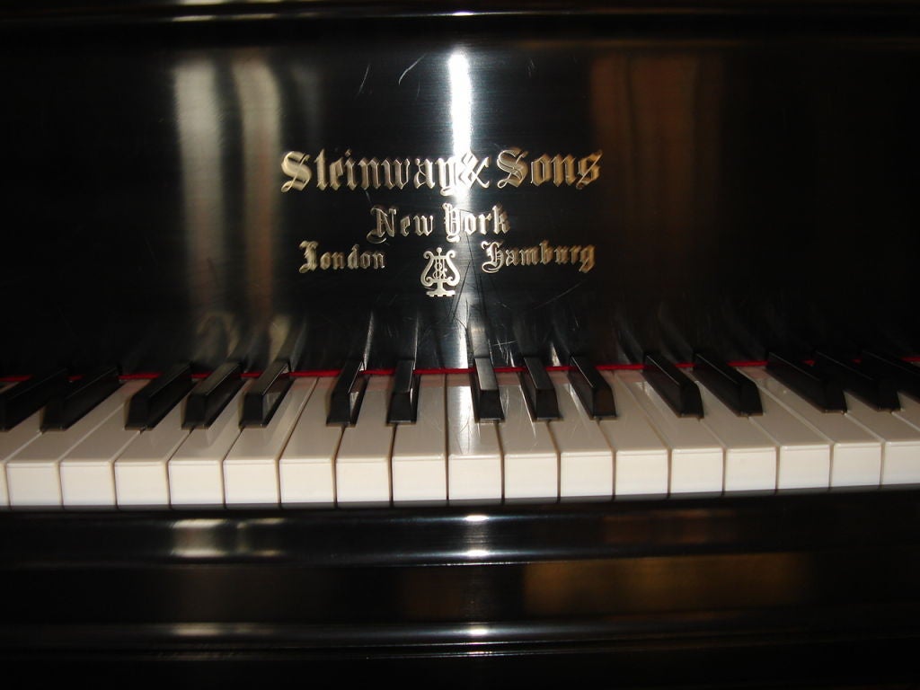 Signed Steinway Grand Piano with bench 1