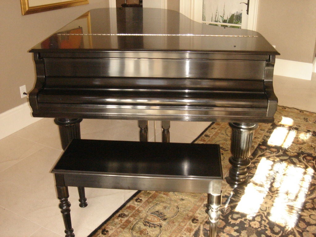 Signed Steinway Grand Piano with bench 3