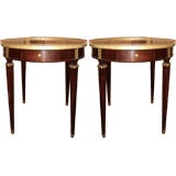 Pair of Large French Bouillotte Tables