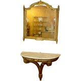 French Louis XVI Console with Mirror