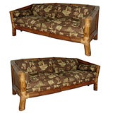 Pair of FAT BAMBOO SOFAS