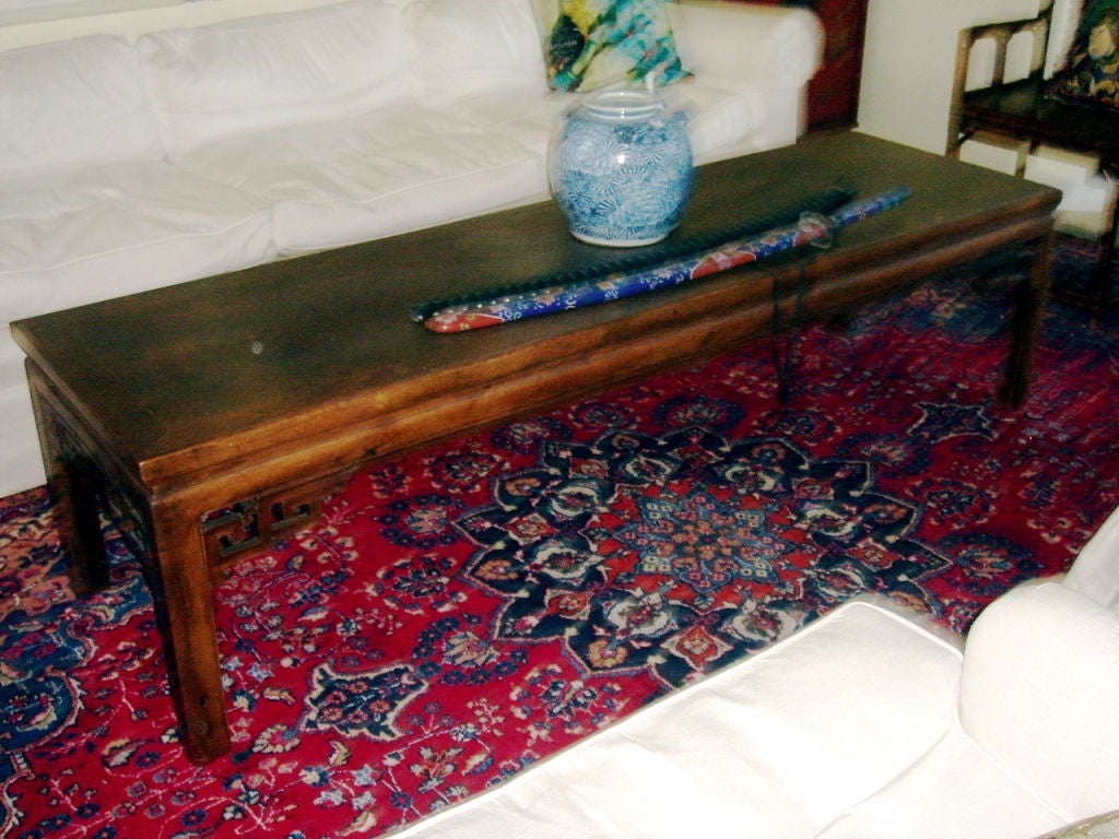 Walnut Extra Long Chinese Bench/Coffee Table Ching Dynasty
