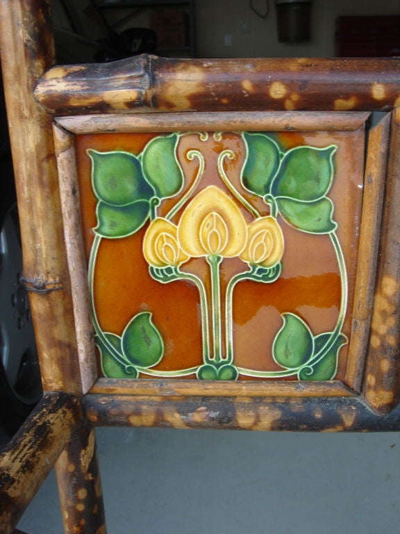 English Plant Stand W/ Tiles By William Morris