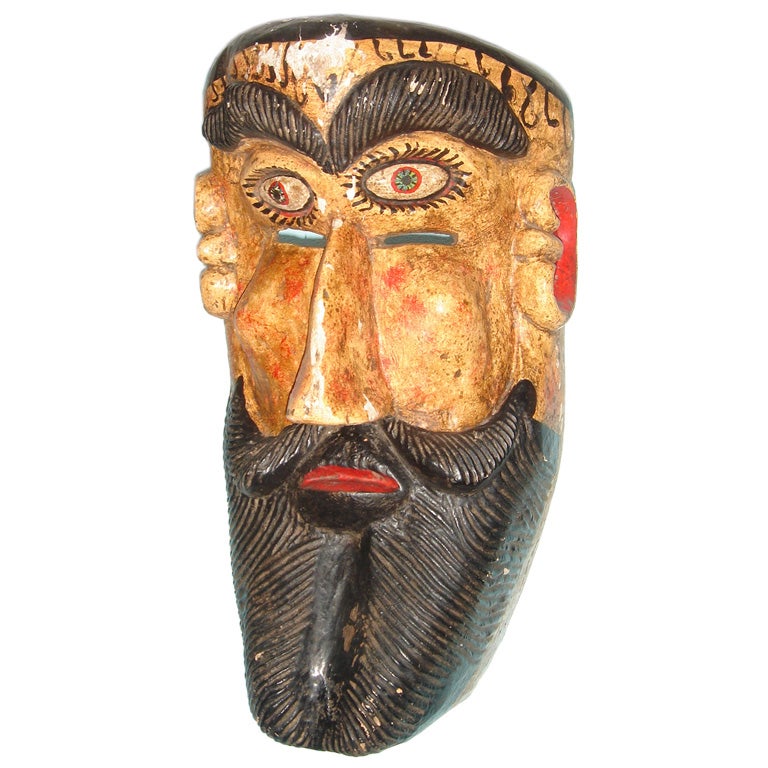 "Conquistador" Wooden Mask