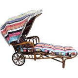 Hayward Wakefield Chaise Lounge w/ Canopy & wheels