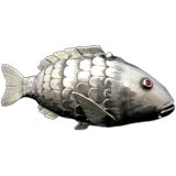 Anglo-Dutch silver articulated fish