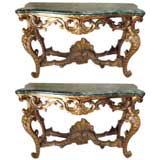 Pair of  17th c Baroque Console Tables