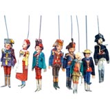 A set of 8 French marionettes
