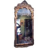 19th c. Queen Anne giltwood mirror