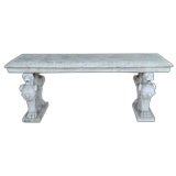 19th c. Italian marble bench