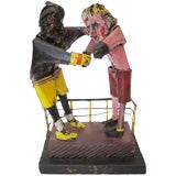 Vintage Folk Art mini Boxing Match