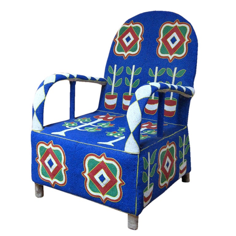 Yoruba Beaded Chair