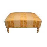 Painted Italian upholstered ottoman Antique Painted Italian upholstered ottoman