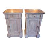 Antique Pair late 19th century painted Italian bedside tables