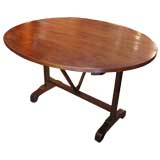 French oval wine tasting table
