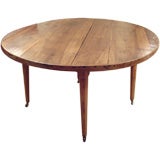 19th. century French round walnut dining table Antique 19th. century French round walnut dining table