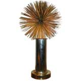 Vintage Curtis Jere Mixed Metal Table Lamp