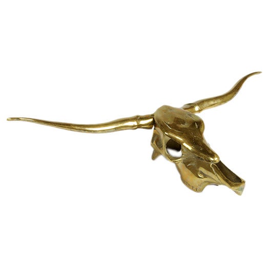 Small Brass Steer Skull