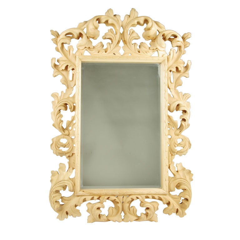 Carved Acanthus Leaf Mirror