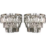 Ultra Glam sconces with hanging crystals