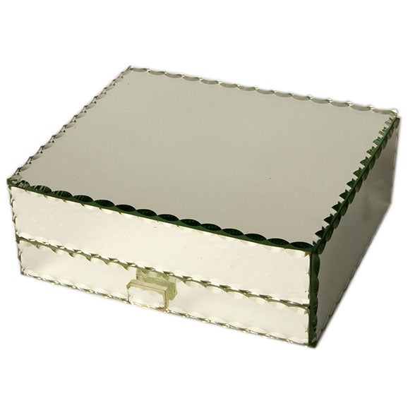French deco mirrored jewelry box