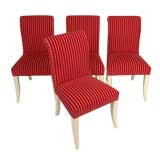 6 Custom upholstered host and hostess chairs